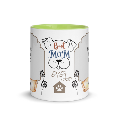 Personalized Coffee Mug 11oz | Add 2 Photos and Names, Best Dog Mom Ever