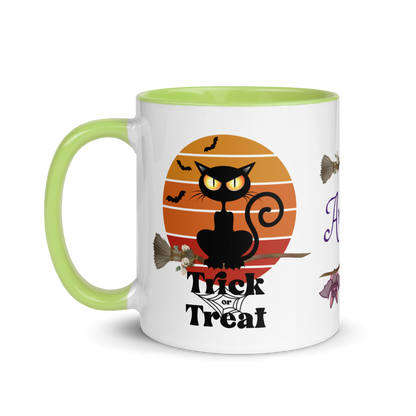 Add Your Name Coffee Mug 11oz | The Witch Cat's Trick or Treat Adventure