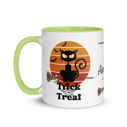 Personalized Coffee Mug 11oz | The Witch Cat's Trick or Treat Adventure