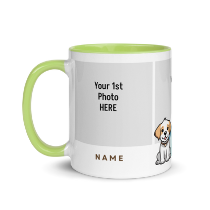 Personalized Coffee Mug 11oz | Add 3 Photo and 2 Name (Dog Themed)