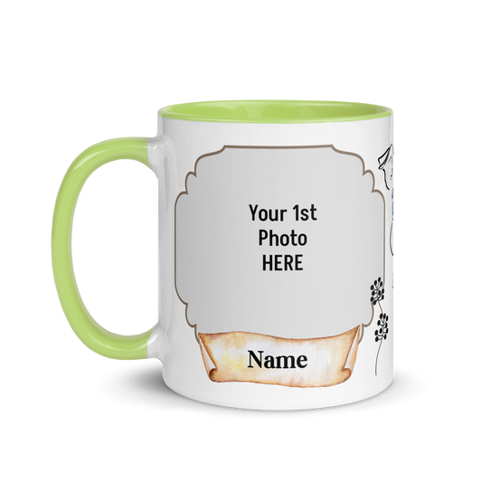 Personalized Coffee Mug 11oz | Add 2 Photos and Names, Best Dog Dad Ever