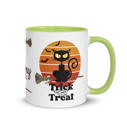 Personalized Coffee Mug 11oz | The Witch Cat's Trick or Treat Adventure
