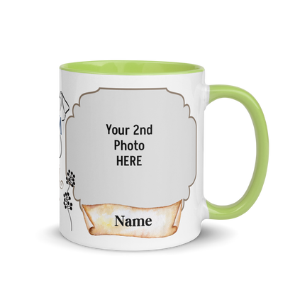 Personalized Coffee Mug 11oz | Add 2 Photos and Names, Best Dog Mom Ever