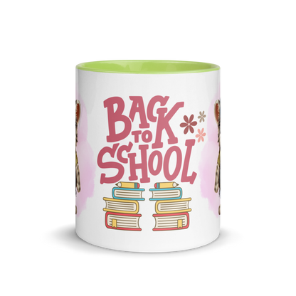 Accent Coffee Mug 11oz | Back To School Adorable Cat Wearing Backpack