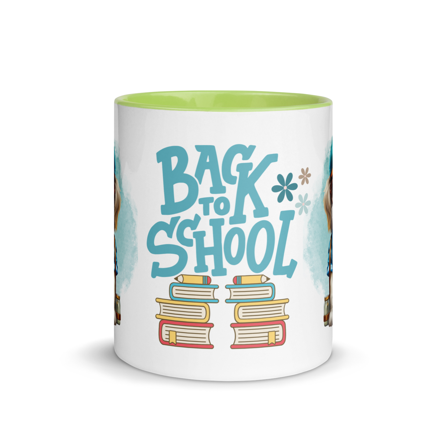 Accent Coffee Mug 11oz | Back To School Adorable Dog Wearing Backpack