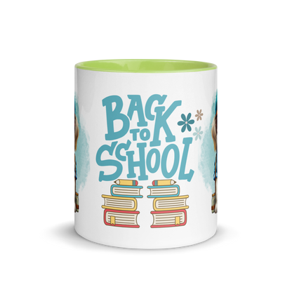 Accent Coffee Mug 11oz | Back To School Adorable Dog Wearing Backpack
