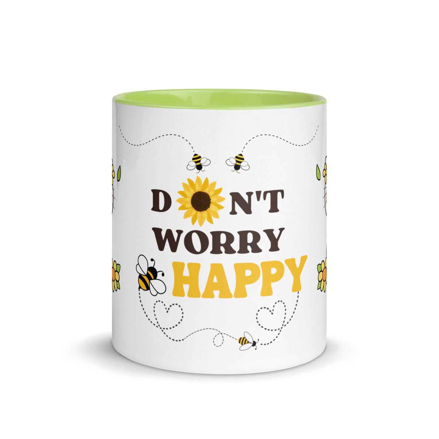 Accent Coffee Mug 11oz | Don't Worry BEE Happy