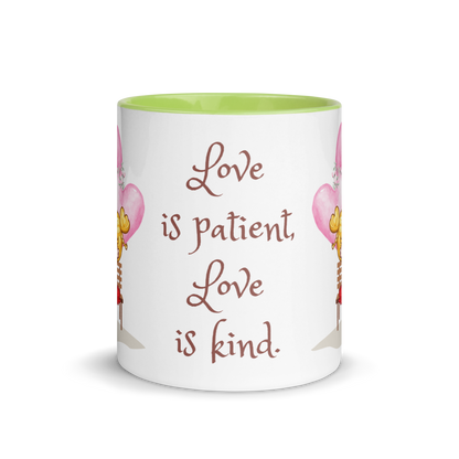 Accent Coffee Mug 11oz | Love is Patient Love is Kind | Love Themed