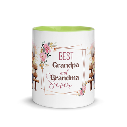 Accent Coffee Mug 11oz | Best Grandpa and Grandma Ever Sitting on the Bench