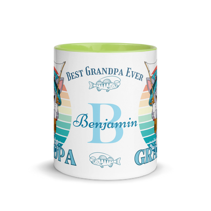 Personalized Coffee Mug 11oz | Reel Cool Grandpa Best Grandpa Ever Cat Themed