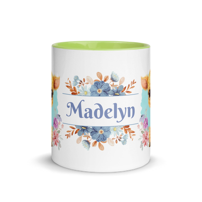 Personalized Coffee Mug 11oz | Cute Giraffe Floral Themed