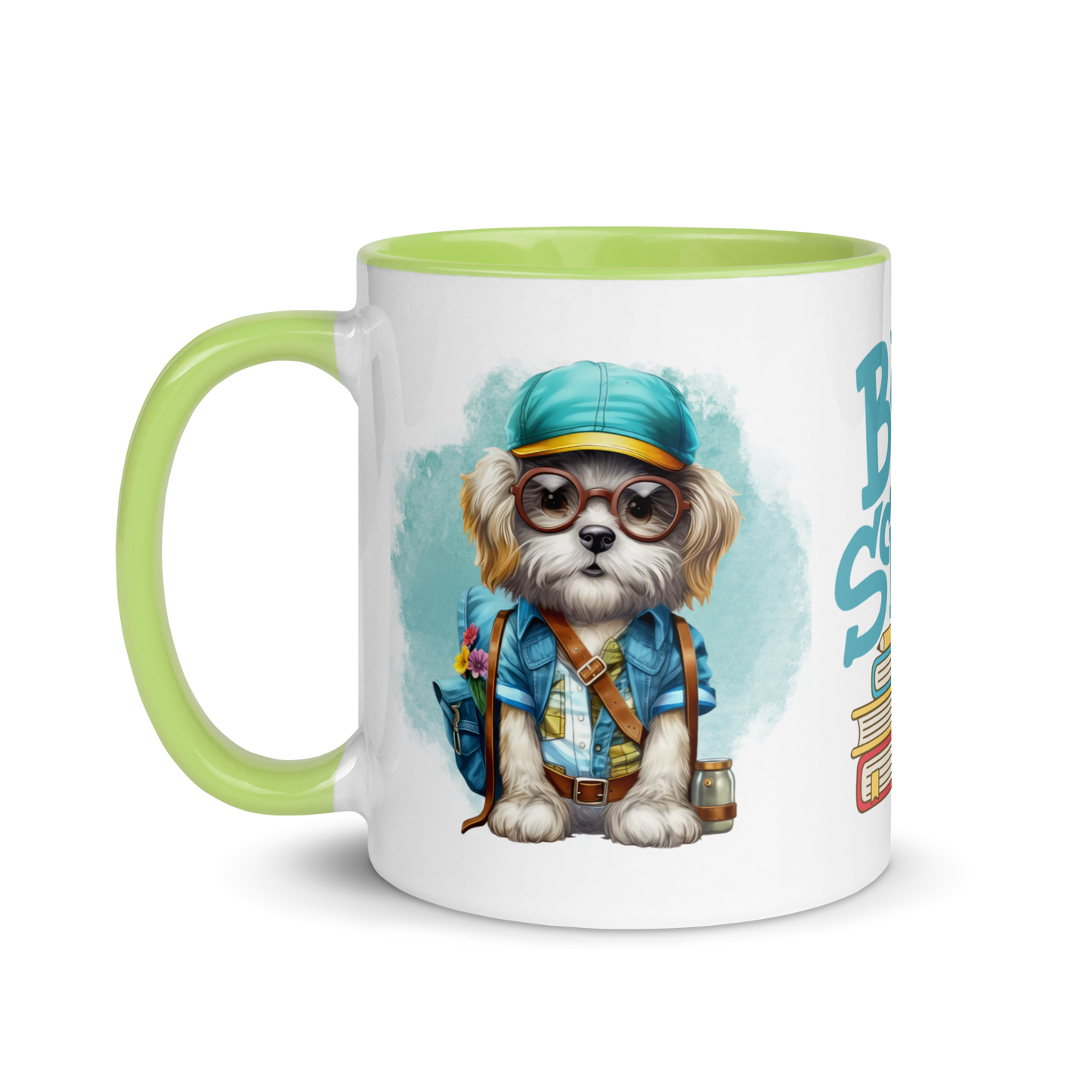 Accent Coffee Mug 11oz | Back To School Adorable Dog Wearing Backpack