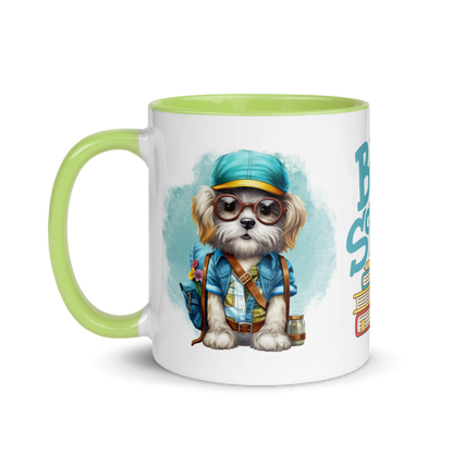 Accent Coffee Mug 11oz | Back To School Adorable Dog Wearing Backpack