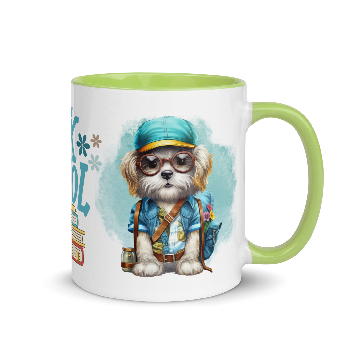 Accent Coffee Mug 11oz | Back To School Adorable Dog Wearing Backpack