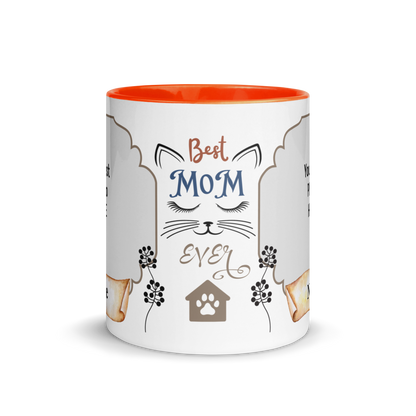 Personalized Coffee Mug 11oz | Add 2 Photos and Names, Best Cat Mom Ever