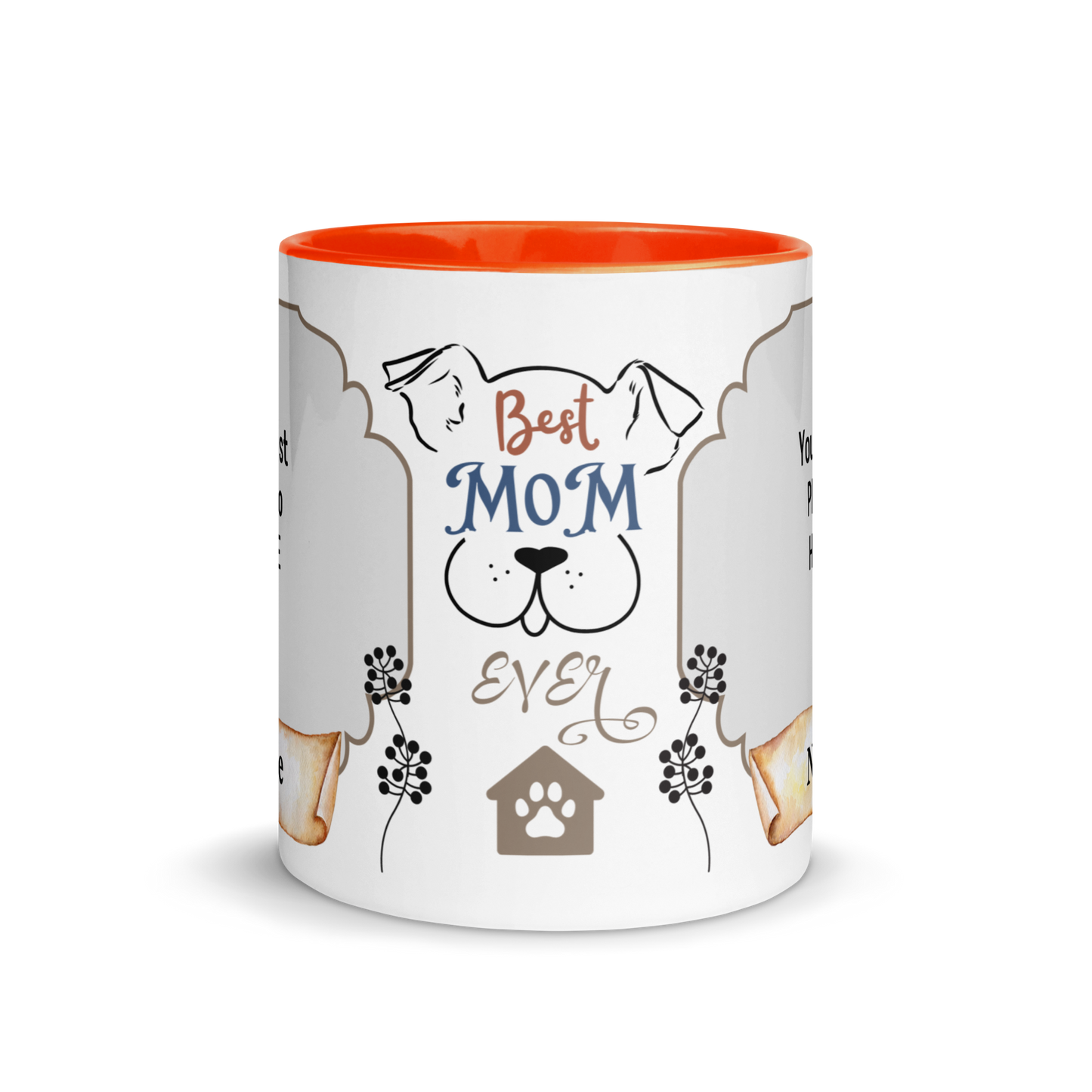 Personalized Coffee Mug 11oz | Add 2 Photos and Names, Best Dog Mom Ever