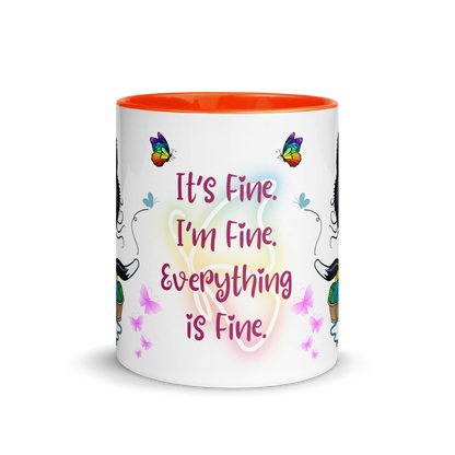 Accent Coffee Mug 11oz | It's Fine. I'm Fine. Everything is Fine.