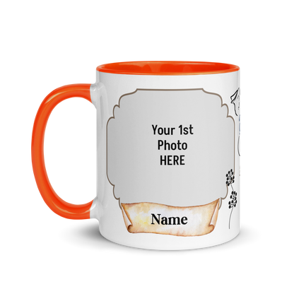 Personalized Coffee Mug 11oz | Add 2 Photos and Names, Best Dog Dad Ever