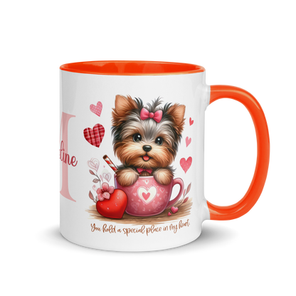 Personalized Coffee Mug 11oz | Valentines Day Yorkshire Terrier Dog