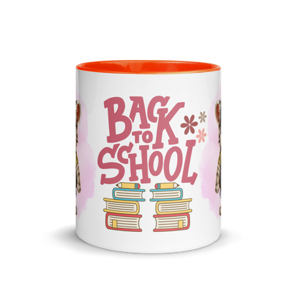 Accent Coffee Mug 11oz | Back To School Adorable Cat Wearing Backpack