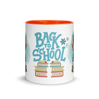 Accent Coffee Mug 11oz | Back To School Adorable Dog Wearing Backpack