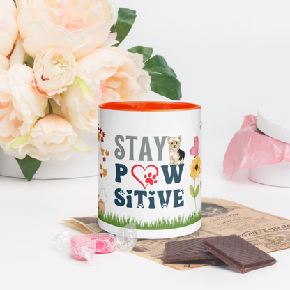 Accent Coffee Mug 11oz | Stay Pawsitive | Cat Dog Themed