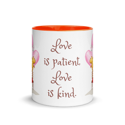 Accent Coffee Mug 11oz | Love is Patient Love is Kind | Love Themed