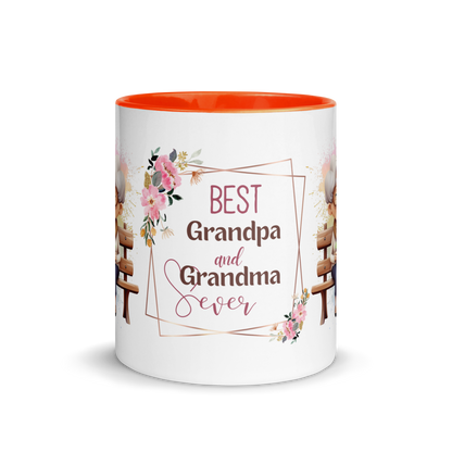 Accent Coffee Mug 11oz | Best Grandpa and Grandma Ever Sitting on the Bench