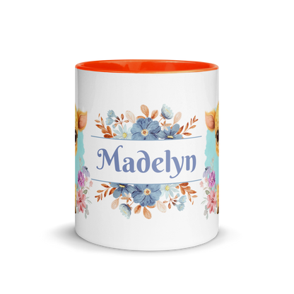 Personalized Coffee Mug 11oz | Cute Giraffe Floral Themed