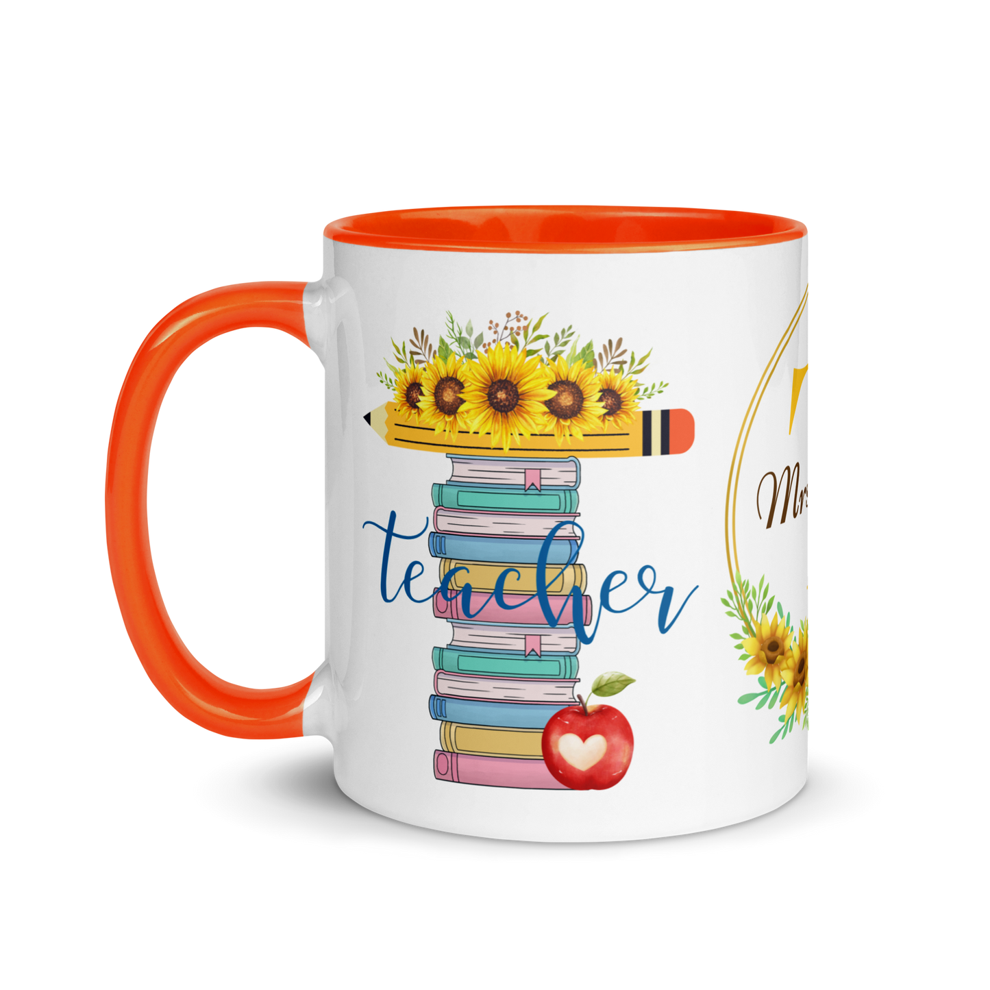 Personalized Coffee Mug 11oz | T is for Teacher Floral Themed