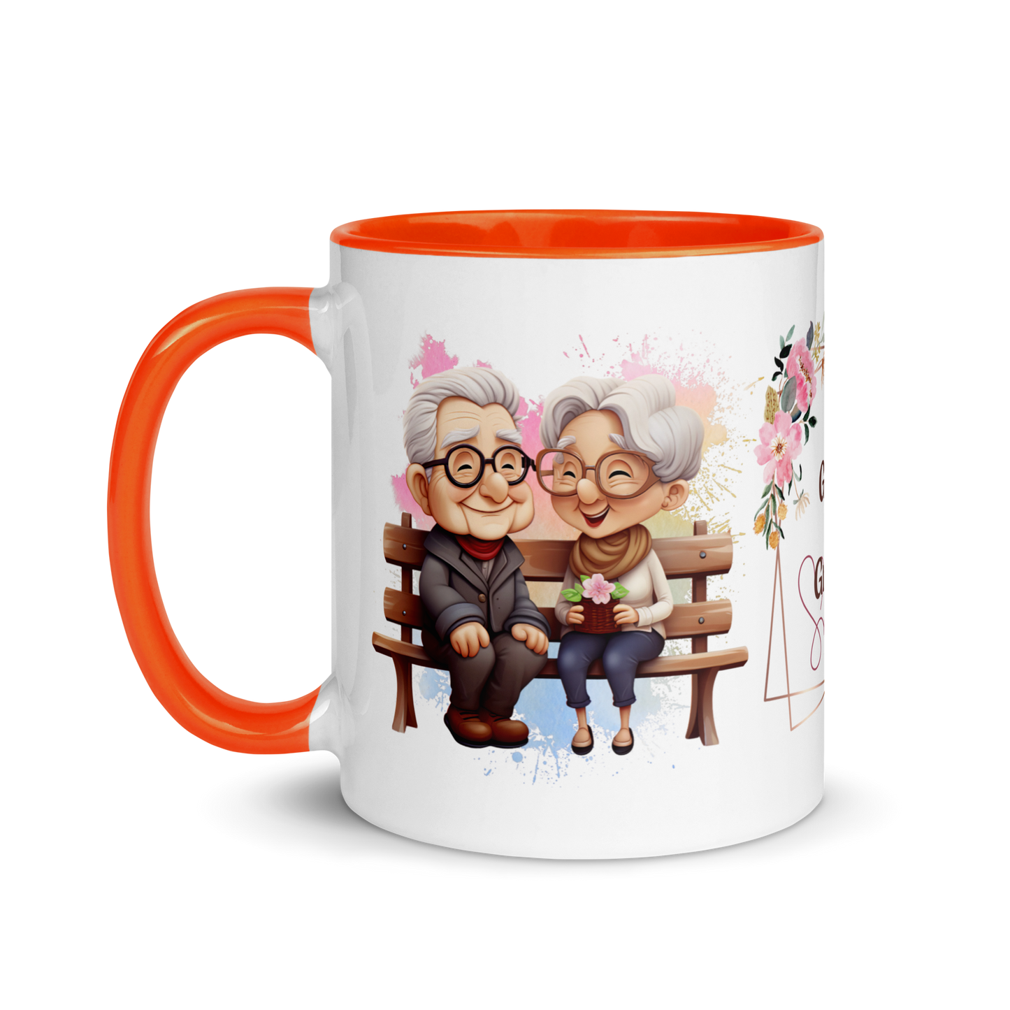 Accent Coffee Mug 11oz | Best Grandpa and Grandma Ever Sitting on the Bench