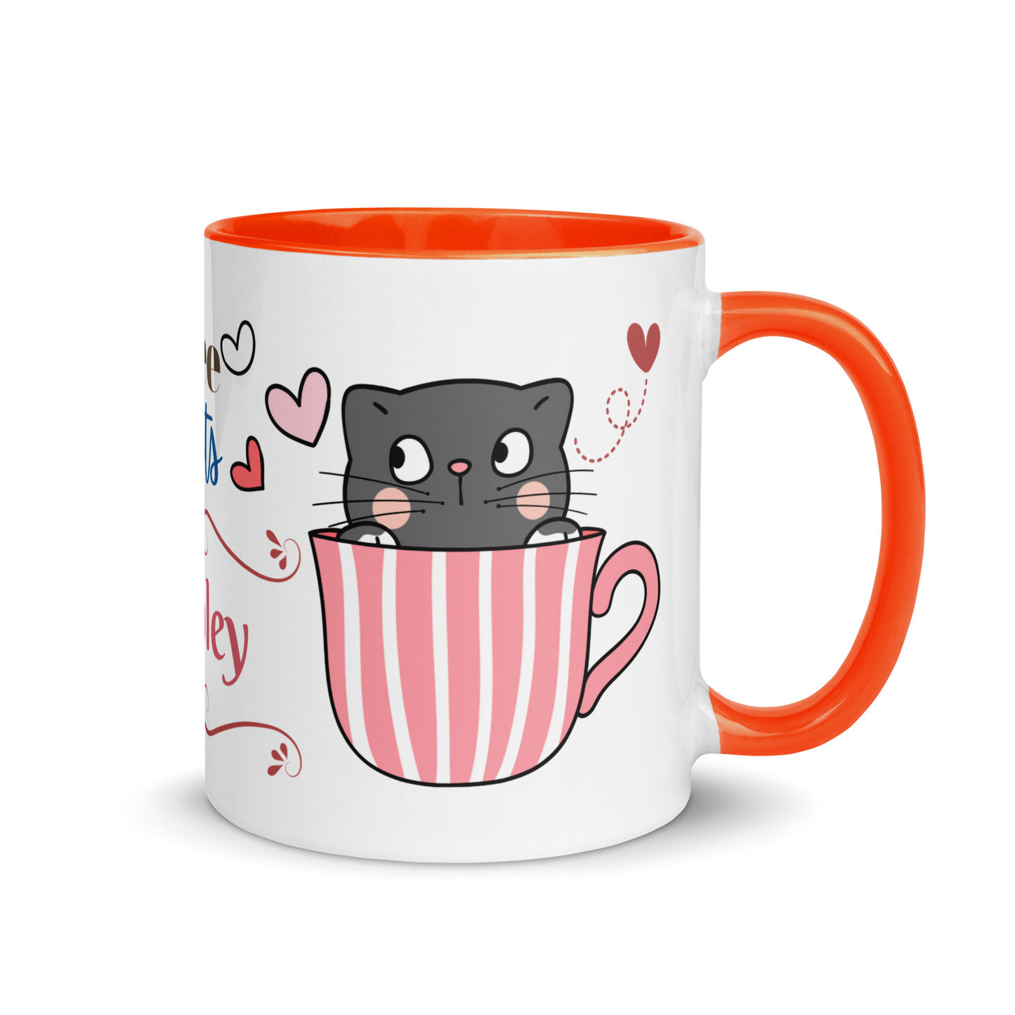 Add Your Name Coffee Mug 11oz | Adorable Coffee and Cats