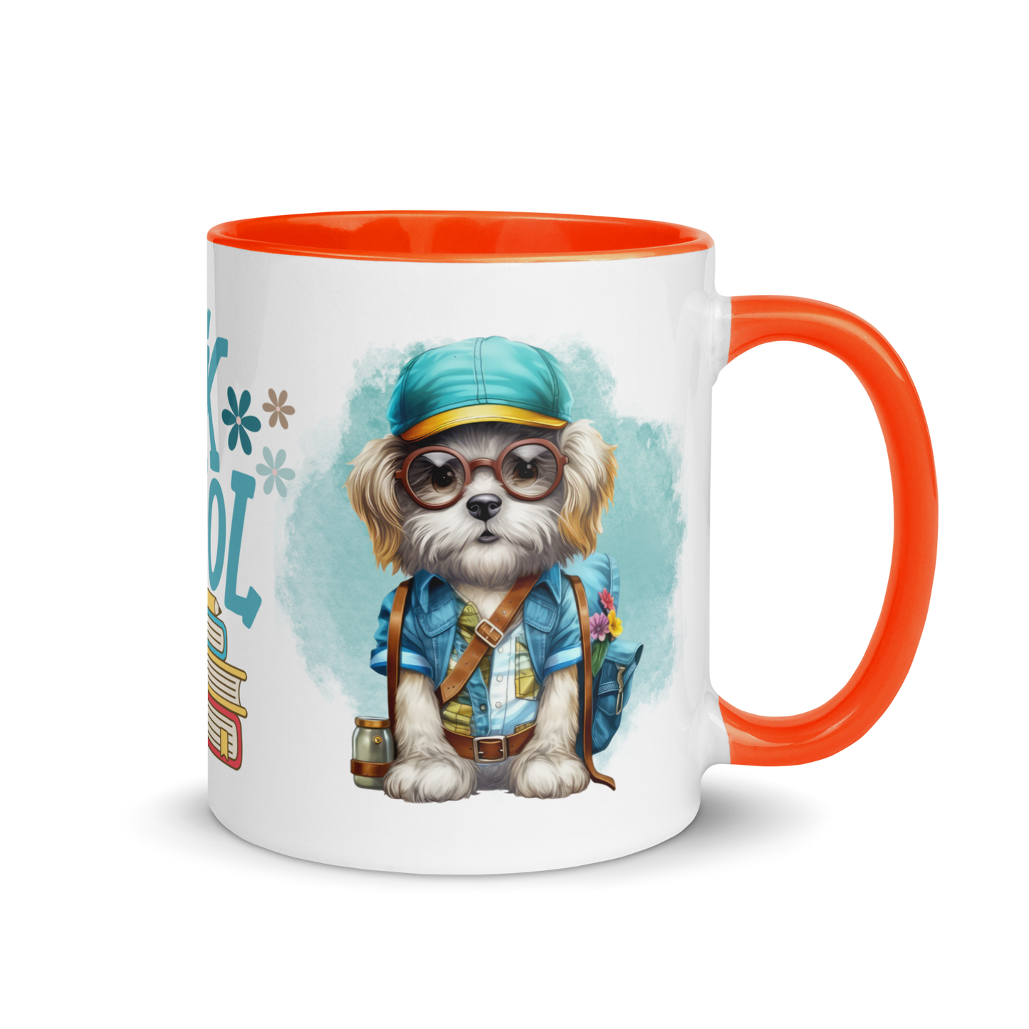 Accent Coffee Mug 11oz | Back To School Adorable Dog Wearing Backpack