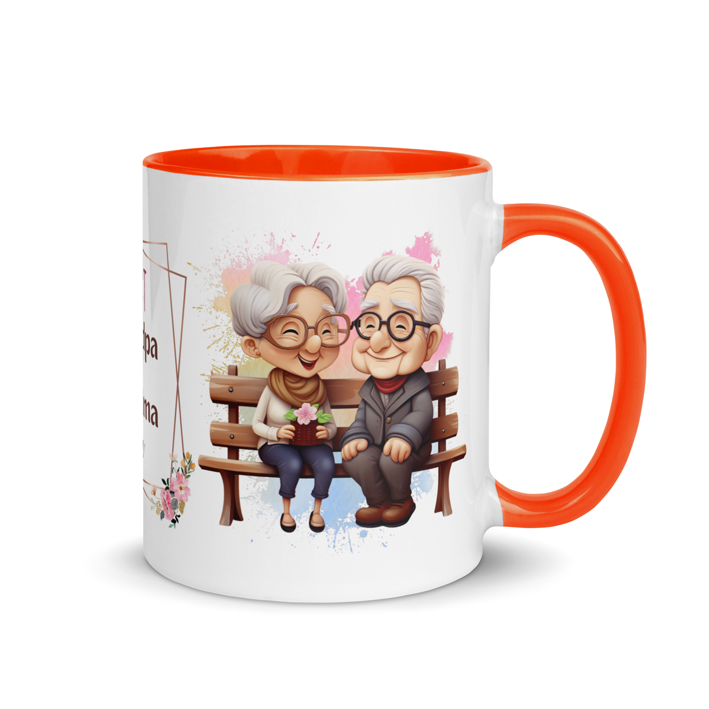 Accent Coffee Mug 11oz | Best Grandpa and Grandma Ever Sitting on the Bench