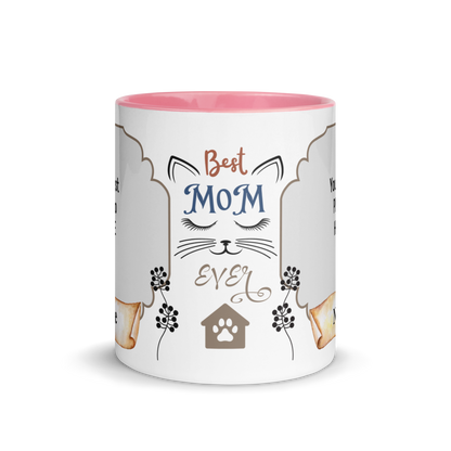 Personalized Coffee Mug 11oz | Add 2 Photos and Names, Best Cat Mom Ever