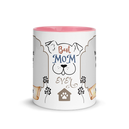 Personalized Coffee Mug 11oz | Add 2 Photos and Names, Best Dog Mom Ever