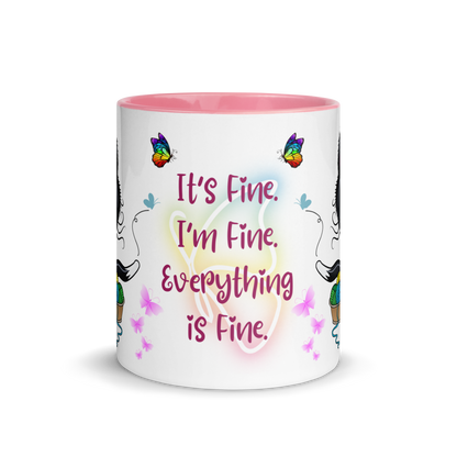 Accent Coffee Mug 11oz | It's Fine. I'm Fine. Everything is Fine.