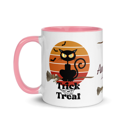 Personalized Coffee Mug 11oz | The Witch Cat's Trick or Treat Adventure