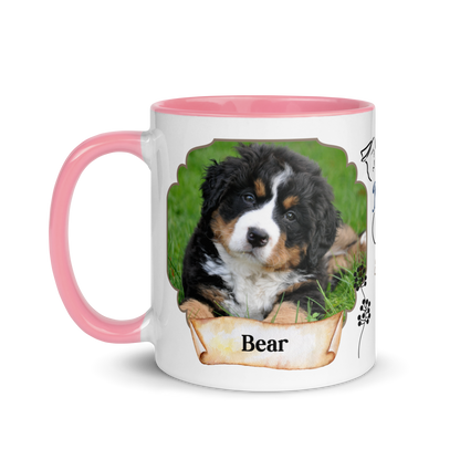 Personalized Coffee Mug 11oz | Add 2 Photos and Names, Best Dog Mom Ever