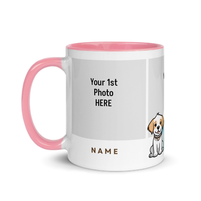Personalized Coffee Mug 11oz | Add 3 Photo and 2 Name (Dog Themed)