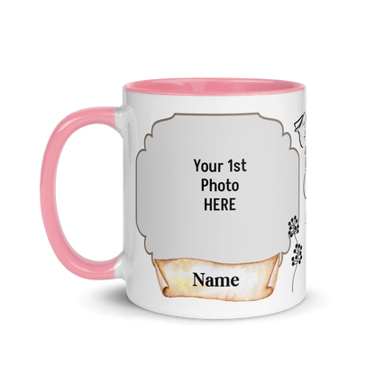 Personalized Coffee Mug 11oz | Add 2 Photos and Names, Best Dog Dad Ever