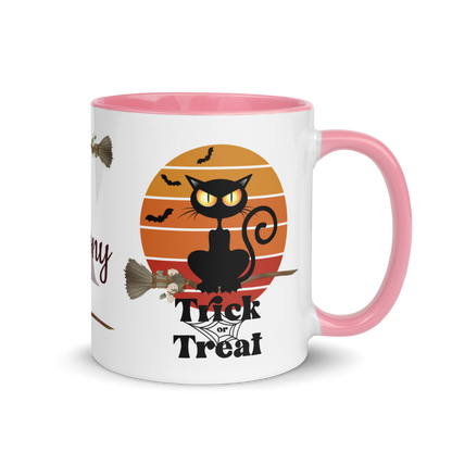 Personalized Coffee Mug 11oz | The Witch Cat's Trick or Treat Adventure