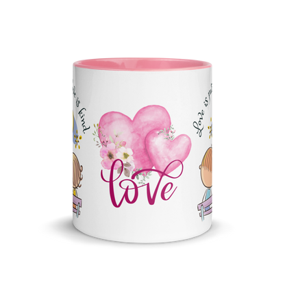 Accent Coffee Mug 11oz | Love is Patient Love is Kind | Love Couple Themed