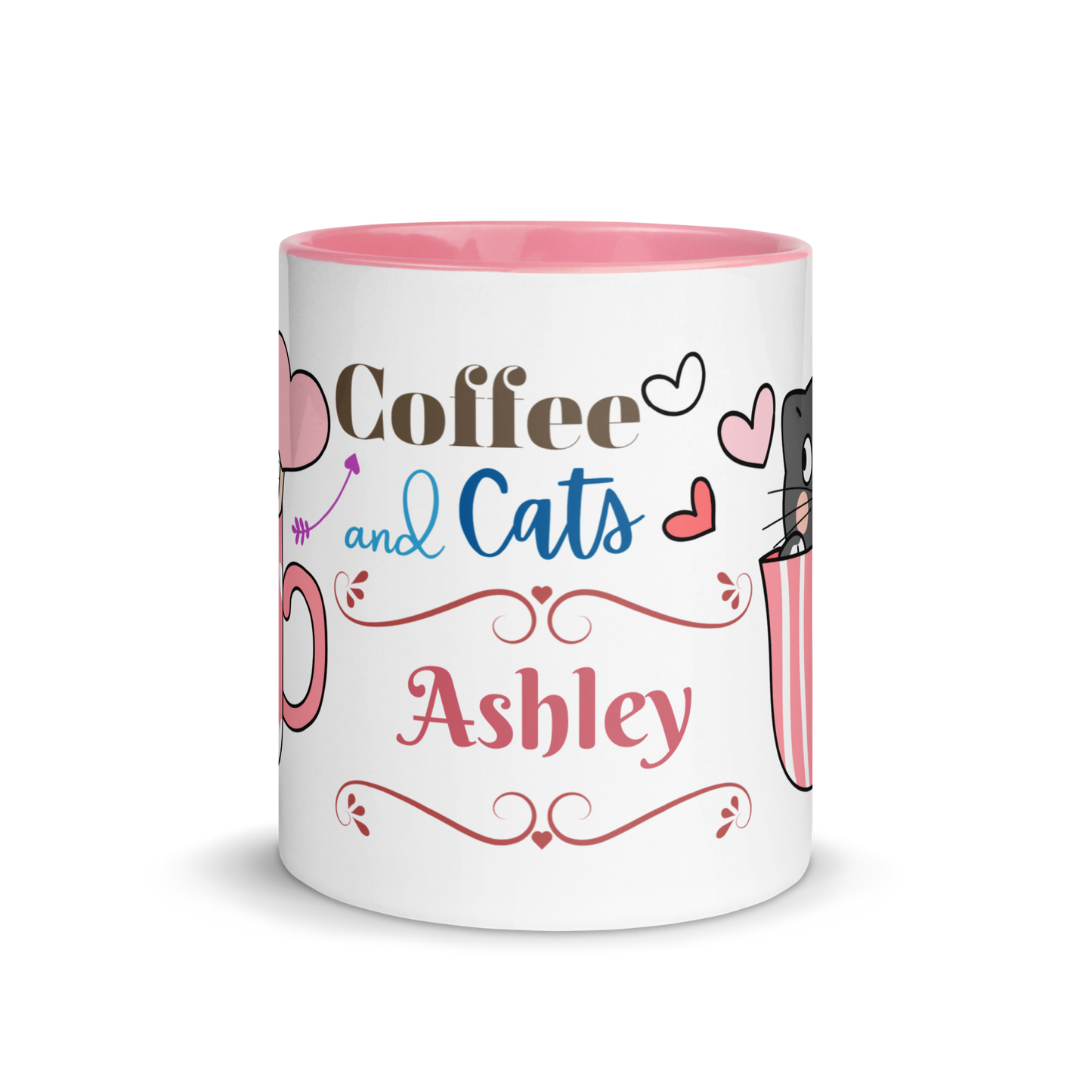 Add Your Name Coffee Mug 11oz | Adorable Coffee and Cats