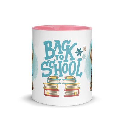 Accent Coffee Mug 11oz | Back To School Adorable Dog Wearing Backpack
