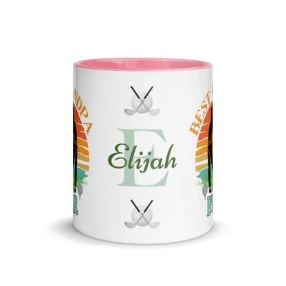 Personalized Coffee Mug 11oz | Best Grandpa By Par Golf Sunset Themed
