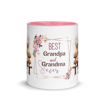 Accent Coffee Mug 11oz | Best Grandpa and Grandma Ever Sitting on the Bench