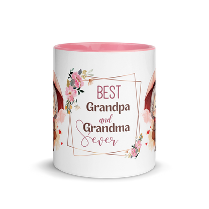 Accent Coffee Mug 11oz | Best Grandpa and Grandma Ever Holding an Umbrella