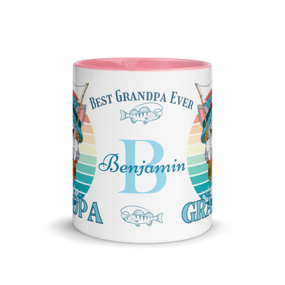 Personalized Coffee Mug 11oz | Reel Cool Grandpa Best Grandpa Ever Cat Themed
