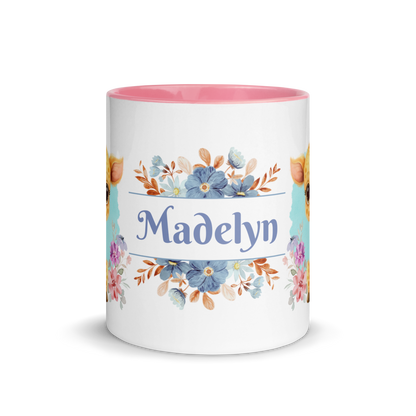 Personalized Coffee Mug 11oz | Cute Giraffe Floral Themed